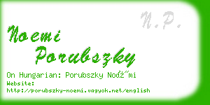 noemi porubszky business card